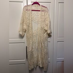 Altar'd State Cream Lace Cardigan